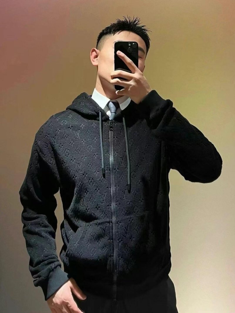 Black Denim Zip Hoodie Jacket view