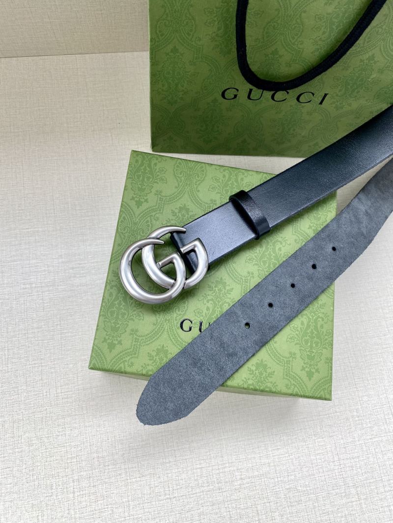 Gucci Double G Black Leather Belt 3.8cm view