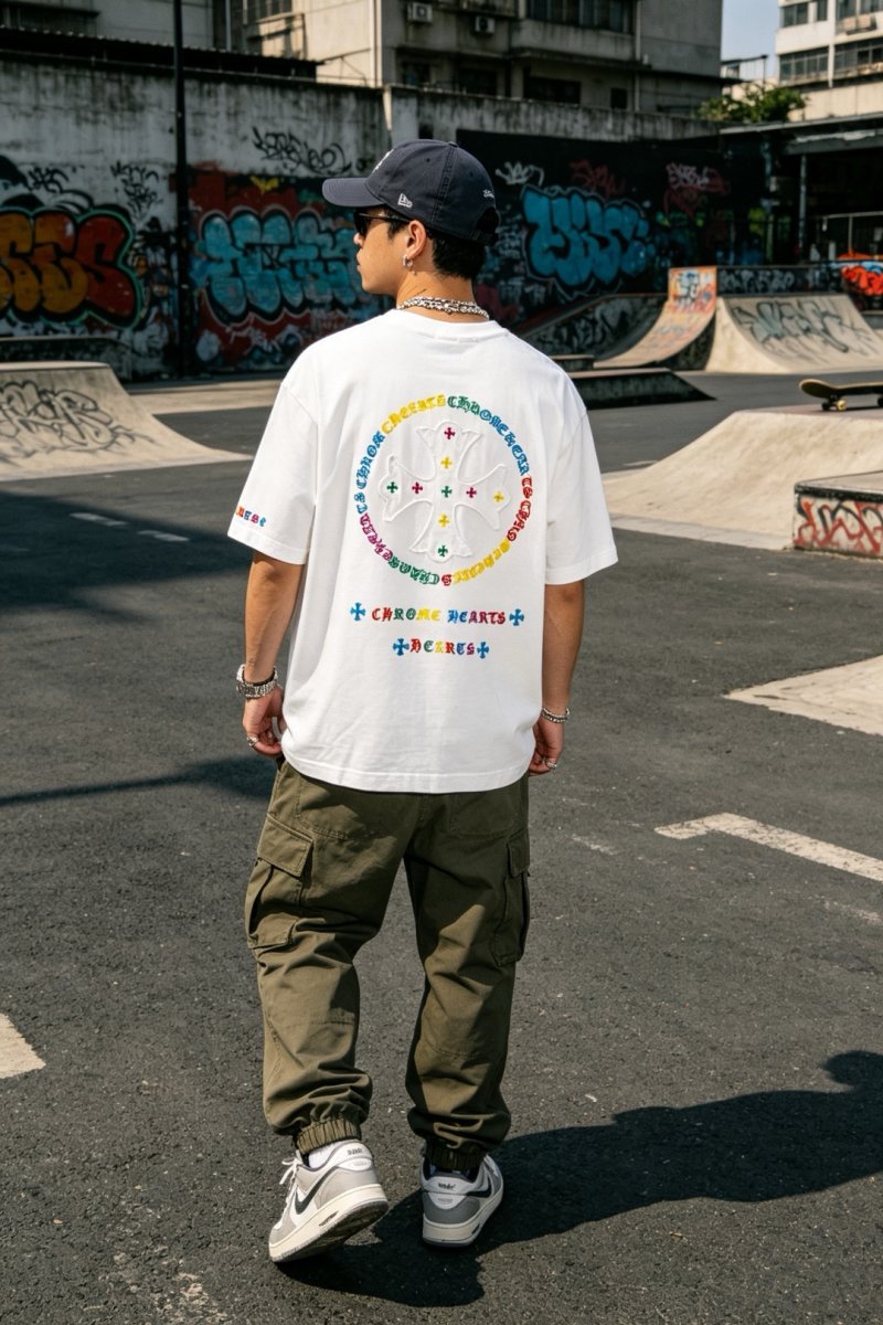 Chrome Hearts Colorful Logo White T-Shirt view