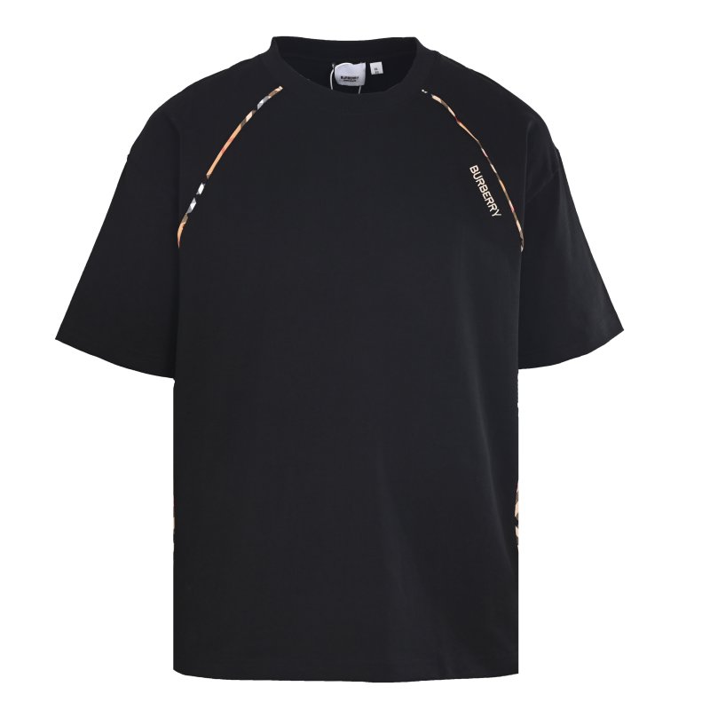 Burberry Side-Stripe Cotton T-Shirt - Black view