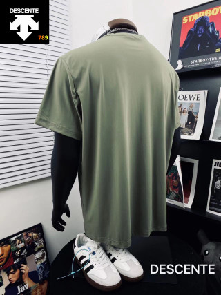 Descente 3D Embroidered Ice Silk Casual T-Shirt Sage Green view 6