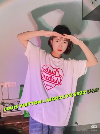 Essentials White Heart Logo T-Shirt Red Print view 6