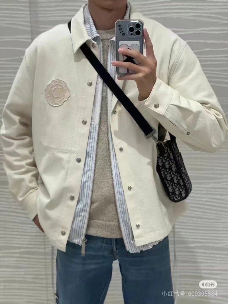 Essentials Cream Zip-Up Bomber Jacket