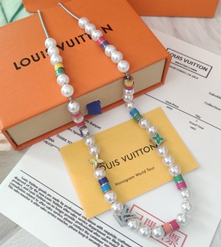 Louis Vuitton MNG Pearl Party Necklace - Multicolor view 6