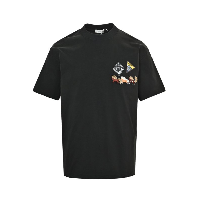 Black Graphic Print Short Sleeve T-Shirt view