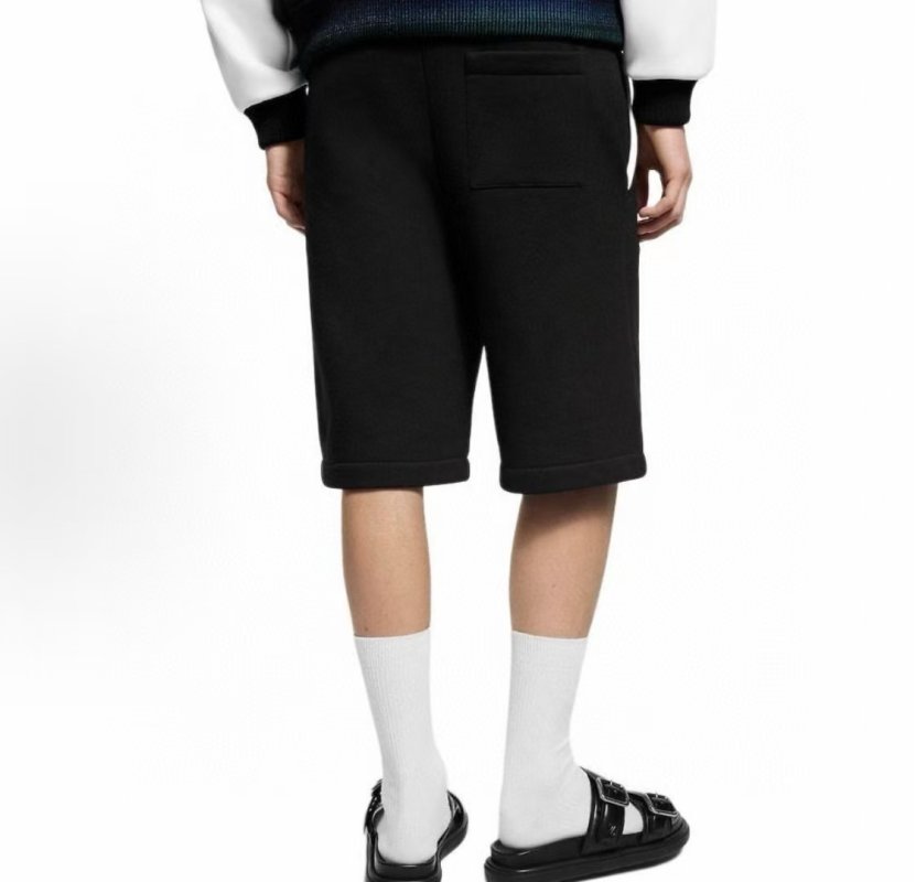Essentials Black Logo Shorts view