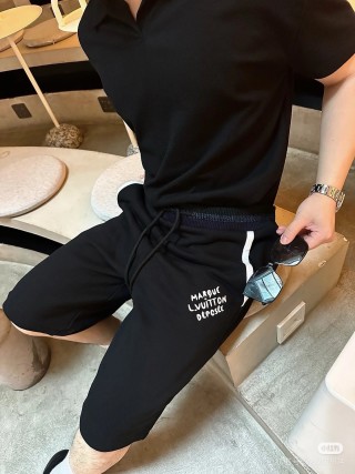 Essentials Black Logo Shorts view 5