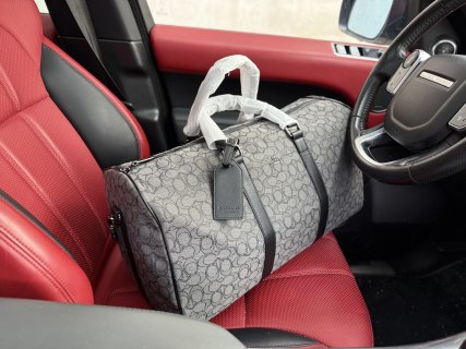 Coach Monogram Travel Duffel Bag 50cm Grey view 3
