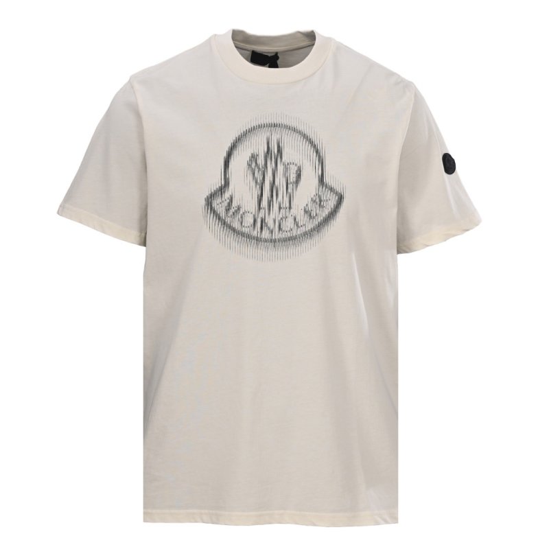 Moncler White Graphic Logo T-Shirt
