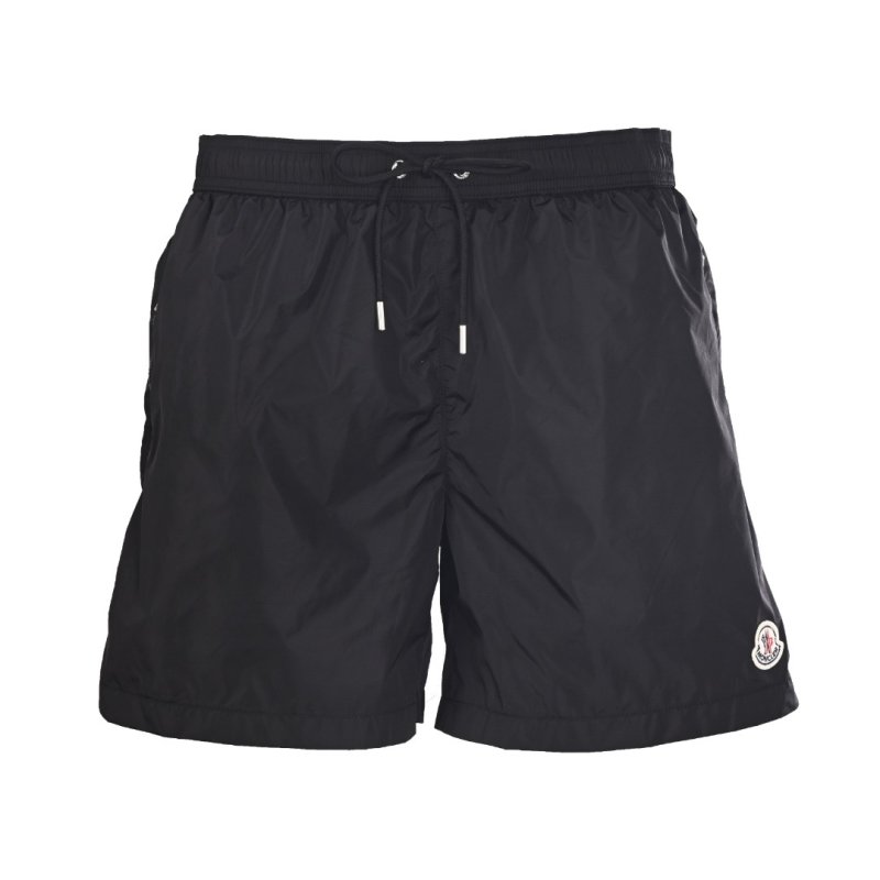 Moncler Black Nylon Drawstring Shorts view