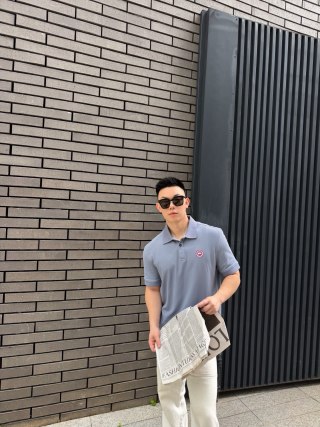 Canada Goose Lavender Polo Shirt view 8