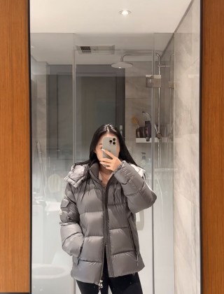 Puffy Grey Down Jacket – Warm Winter Coat