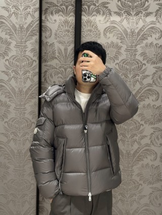 Puffy Grey Down Jacket – Warm Winter Coat view 4