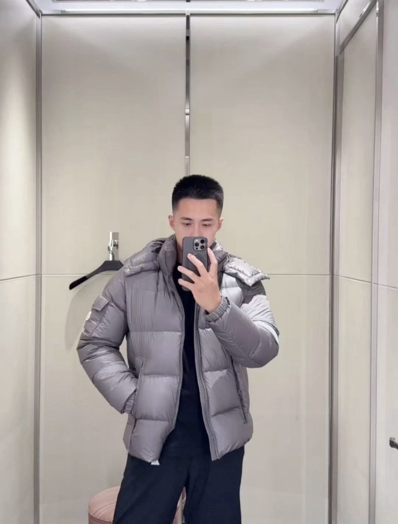Puffy Grey Down Jacket – Warm Winter Coat view