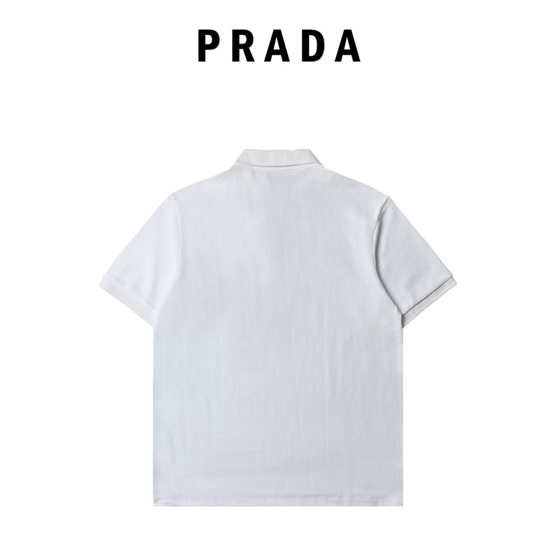 Prada White Short-Sleeve Polo Shirt view