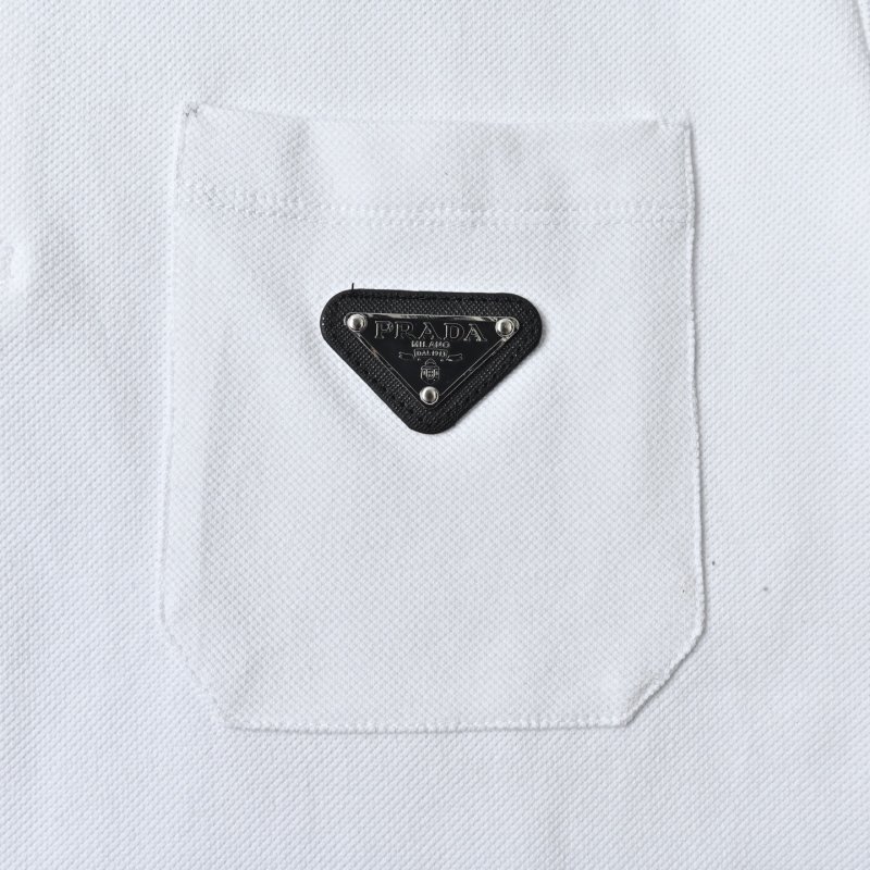 Prada White Short-Sleeve Polo Shirt view