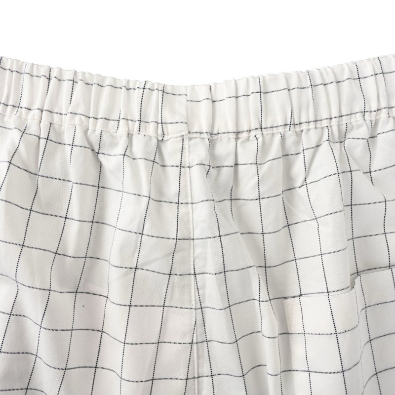 Acne Studios White Grid Check Shorts view