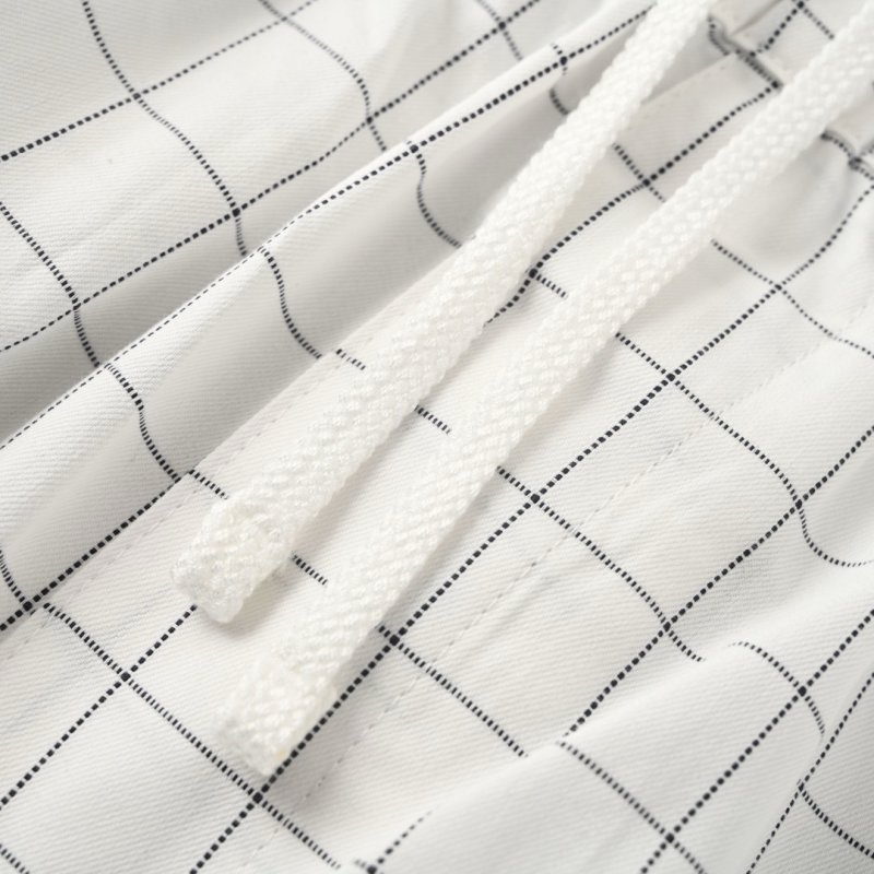 Acne Studios White Grid Check Shorts view
