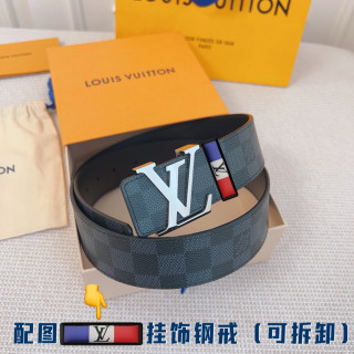 Louis Vuitton Damier Graphite LV Buckle Belt - Black view 3