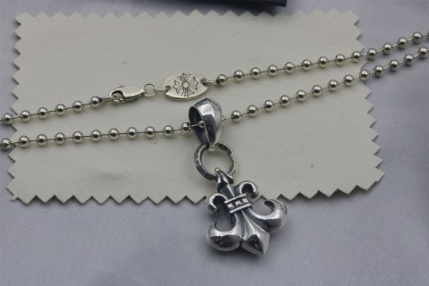 Chrome Hearts Fleur-de-Lis Silver Pendant Necklace view 6