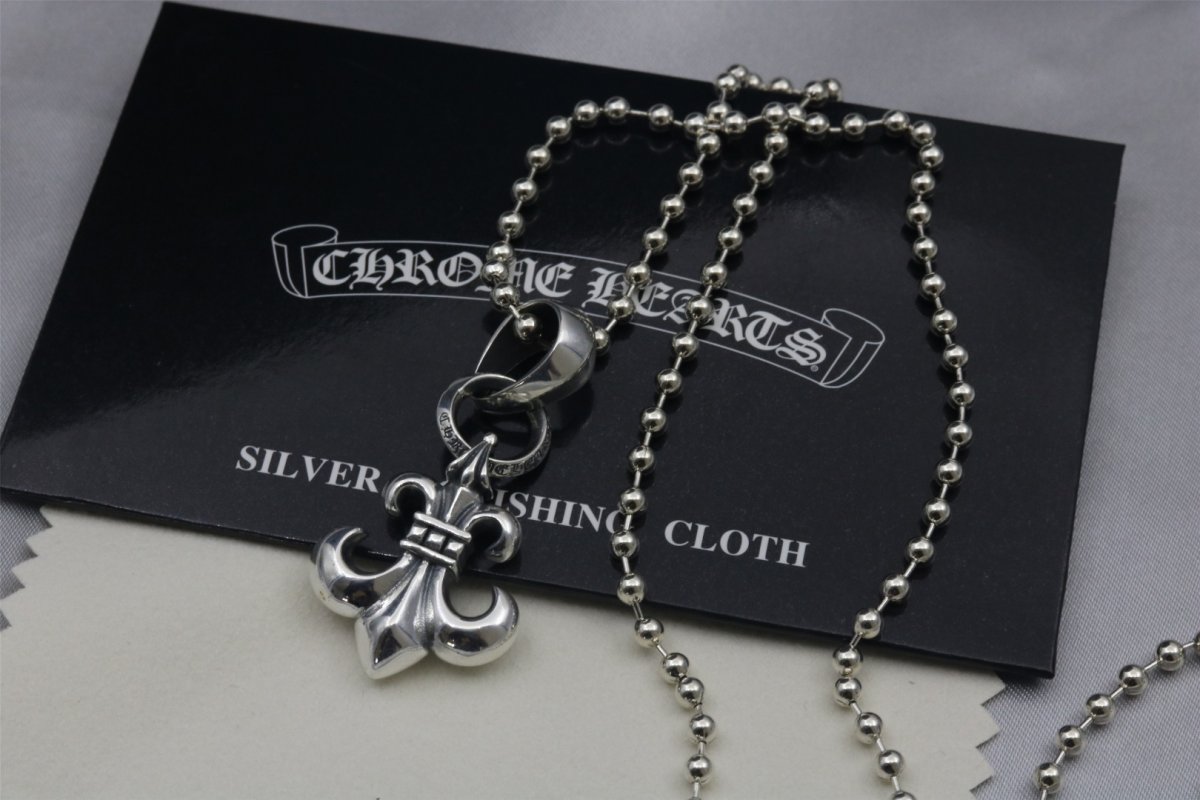 Chrome Hearts Fleur-de-Lis Silver Pendant Necklace view