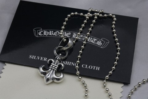 Chrome Hearts Fleur-de-Lis Silver Pendant Necklace view 7