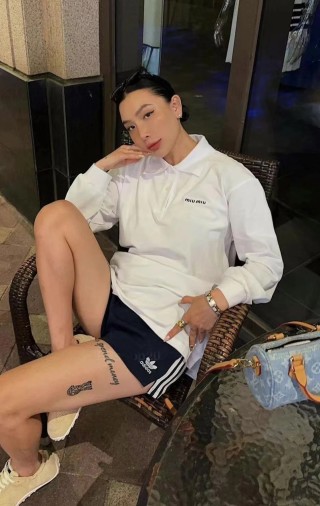 Miu Miu White Long-Sleeve Polo Shirt view 2