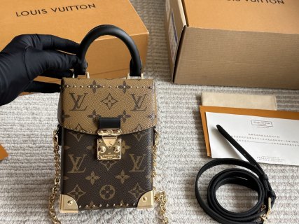 Louis Vuitton Monogram Box Bag Brown Gold Hardware