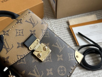 Louis Vuitton Monogram Box Bag Brown Gold Hardware view 2