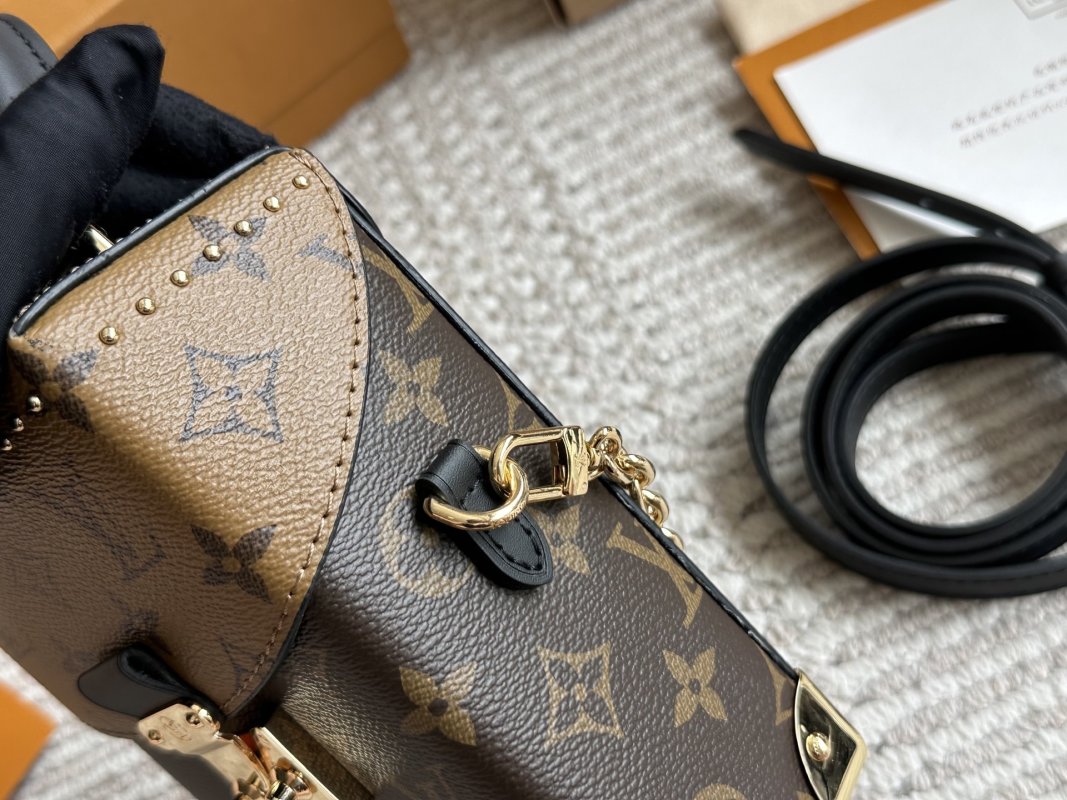 Louis Vuitton Monogram Box Bag Brown Gold Hardware view