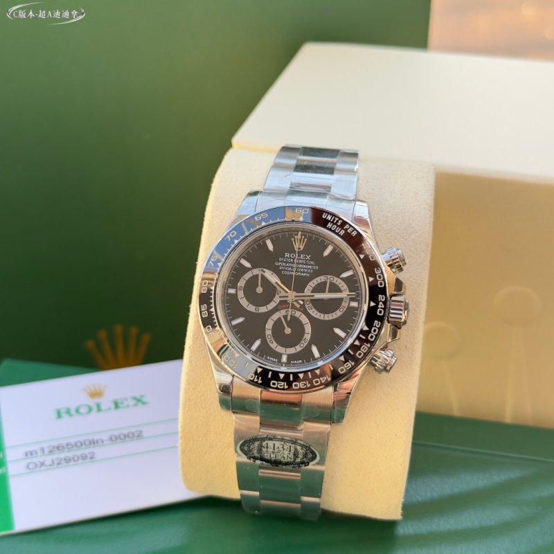 Rolex Daytona Chronograph Steel Black Dial view