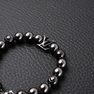 Louis Vuitton Monogram Pearls Beaded Bracelet Silver view 2