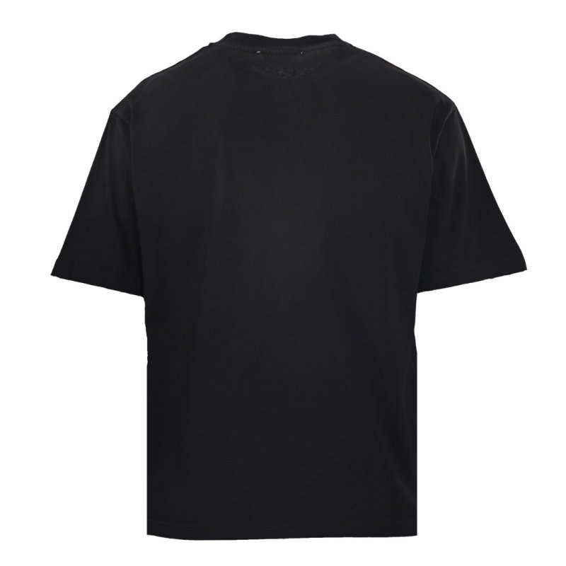 Black Graphic Print Short Sleeve T-Shirt 1990s Style view