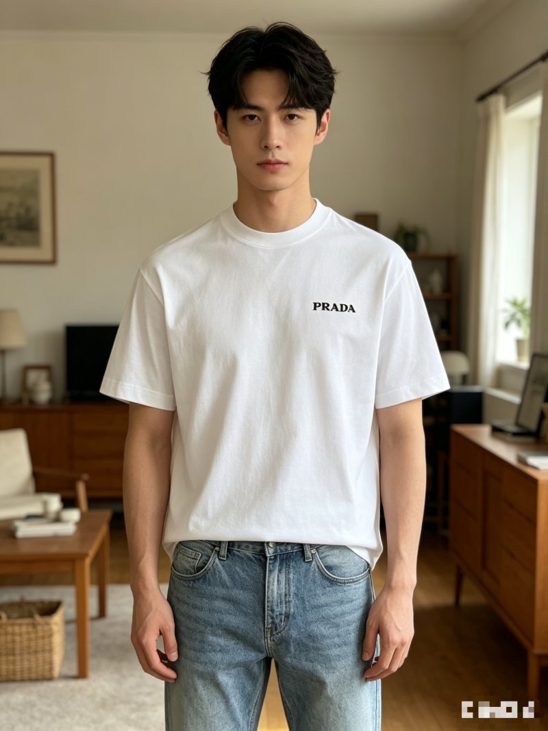 Prada White Logo T-Shirt view