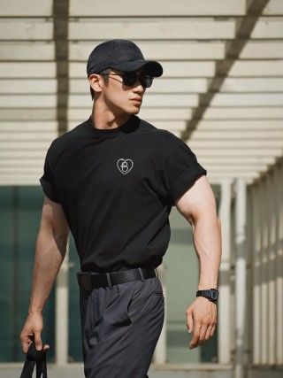 Black Heart Logo Short Sleeve T-Shirt view 5
