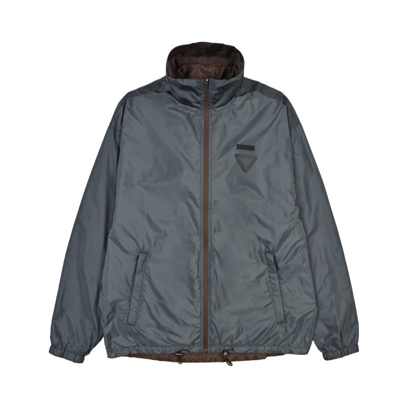 Prada Nylon Hooded Jacket Brown view