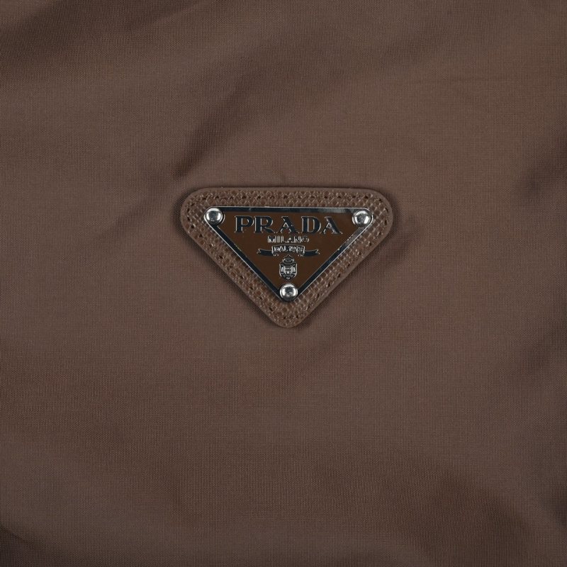 Prada Nylon Hooded Jacket Brown view