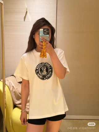 Louis Vuitton Monogram Circle White T-Shirt view 5