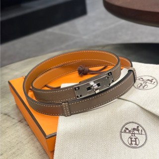 Hermès Kelly 1.8 Epsom Calf Leather Belt - Taupe view 2