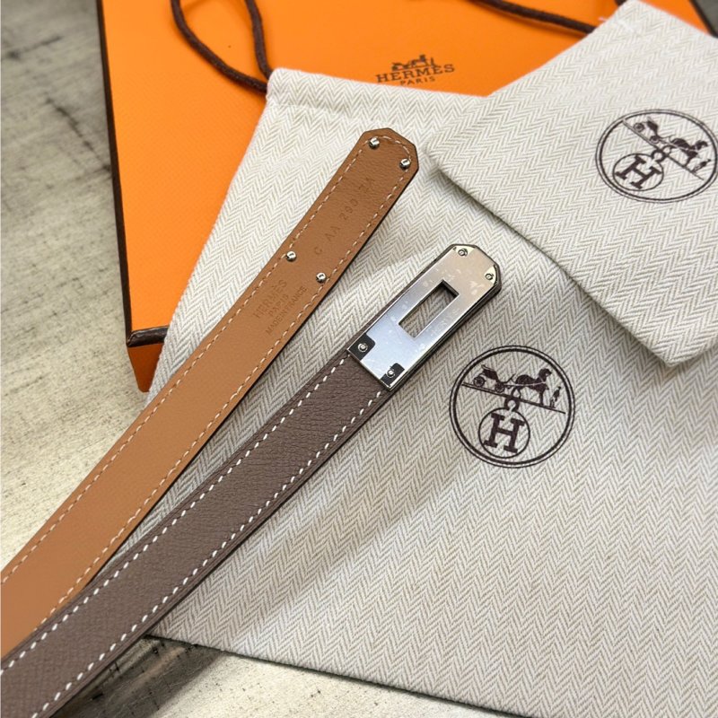 Hermès Kelly 1.8 Epsom Calf Leather Belt - Taupe view