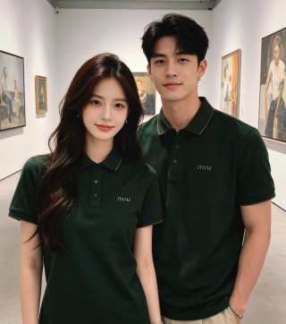 Miu Miu Forest Green Polo Shirt view 4