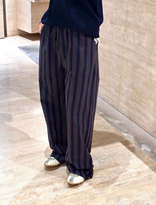 Charcoal Pinstripe Wide-Leg Trousers view 6