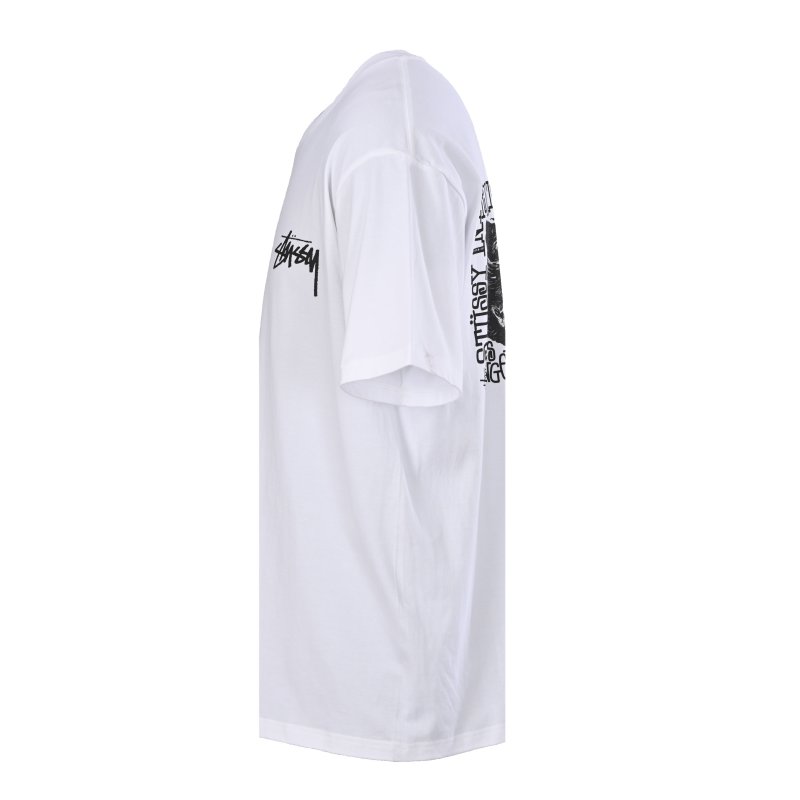 Oversized Graphic Crew Print White T-Shirt view