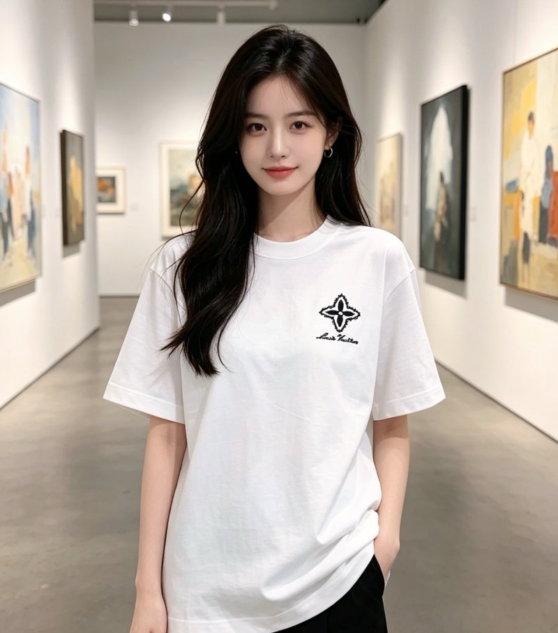 Louis Vuitton Star Embroidered White T-Shirt