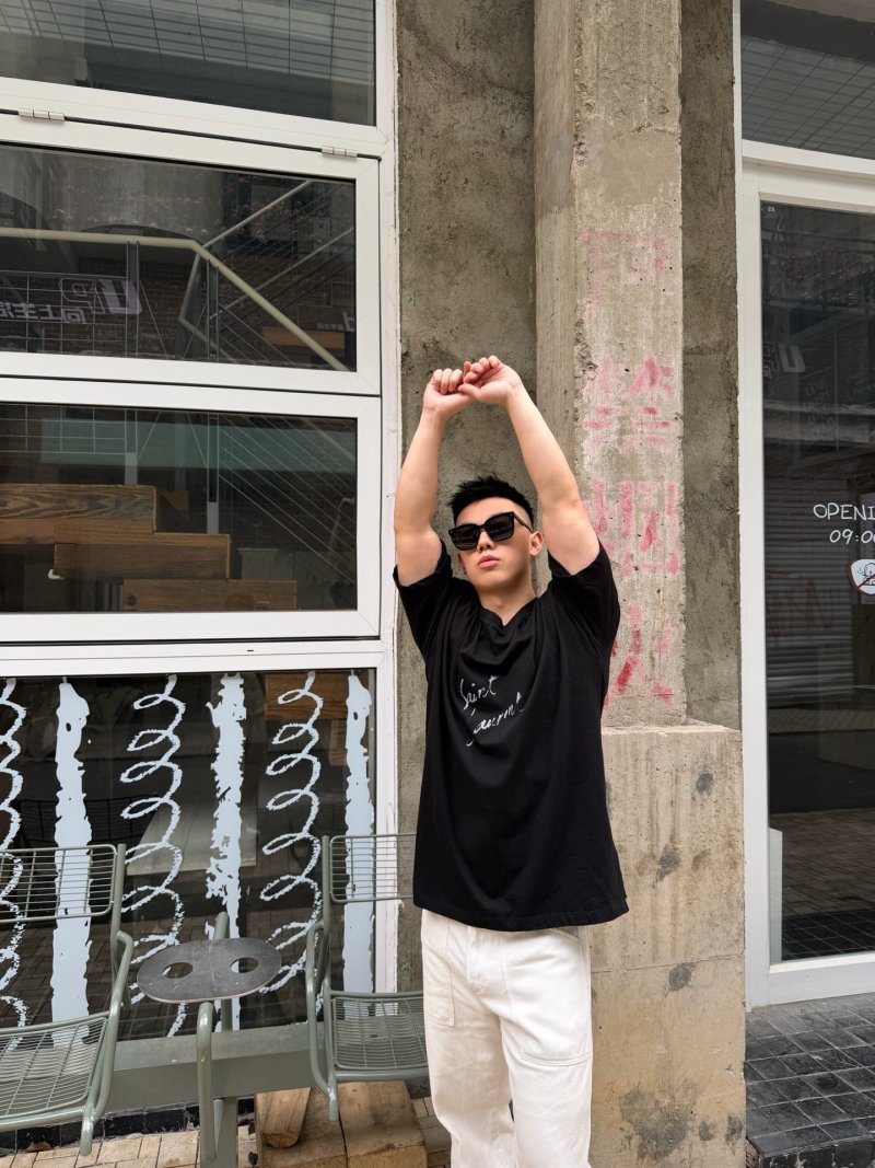 Saint Laurent Black Script Logo T-Shirt view