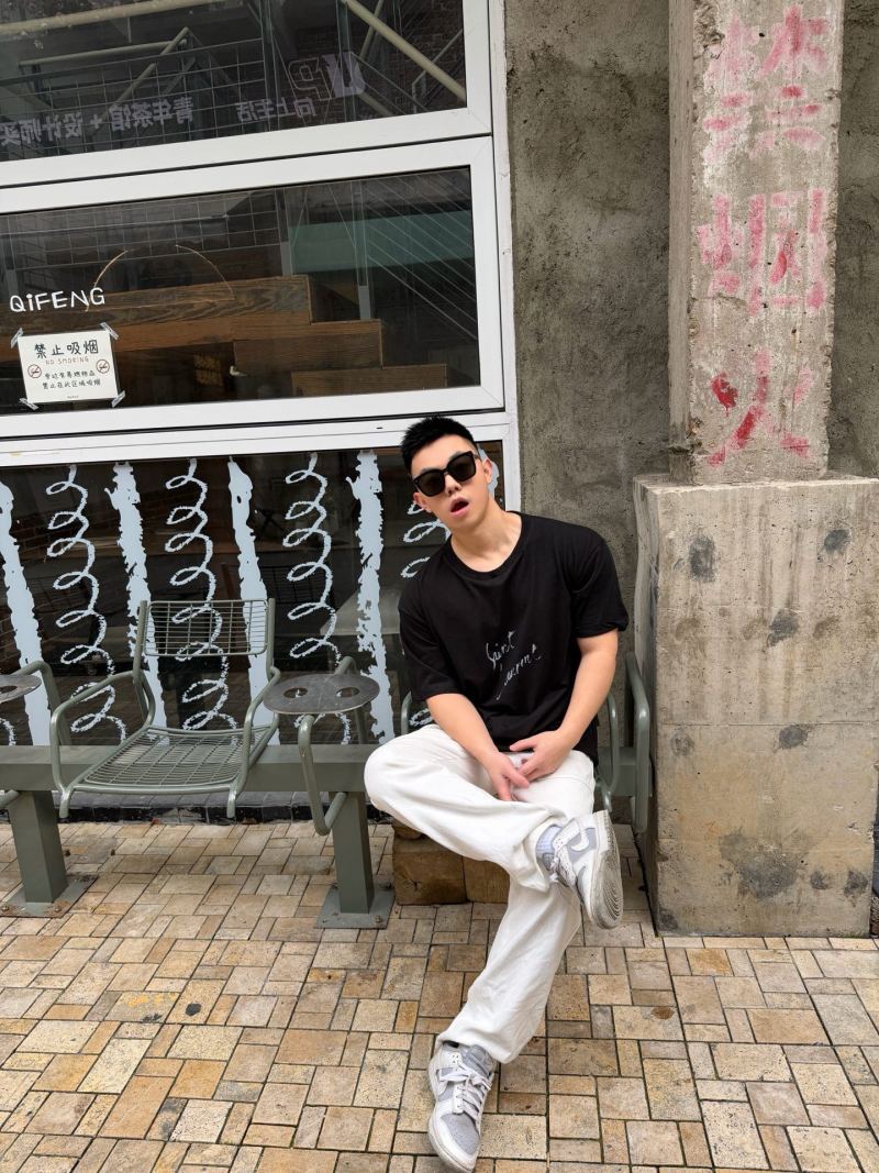 Saint Laurent Black Script Logo T-Shirt view