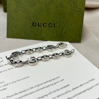 Gucci Double G Pig Nose Silver Chain Bracelet view 7