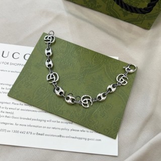Gucci Double G Pig Nose Silver Chain Bracelet view 8
