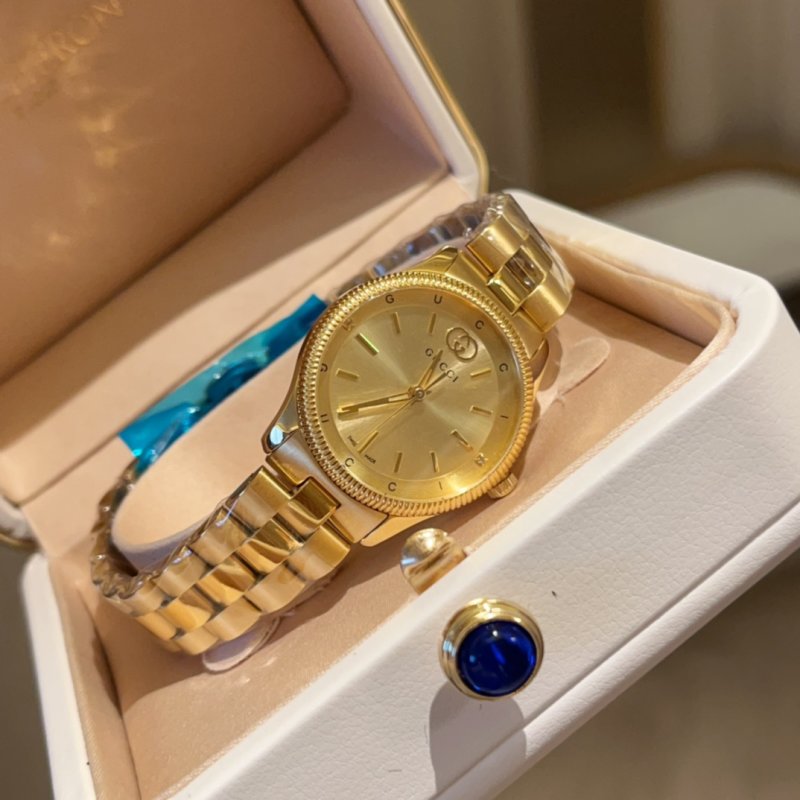 Gucci G-Timeless Gold Dial Watch 38mm