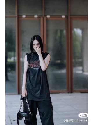Balenciaga BB Chain Shoulder Bag Black view 2
